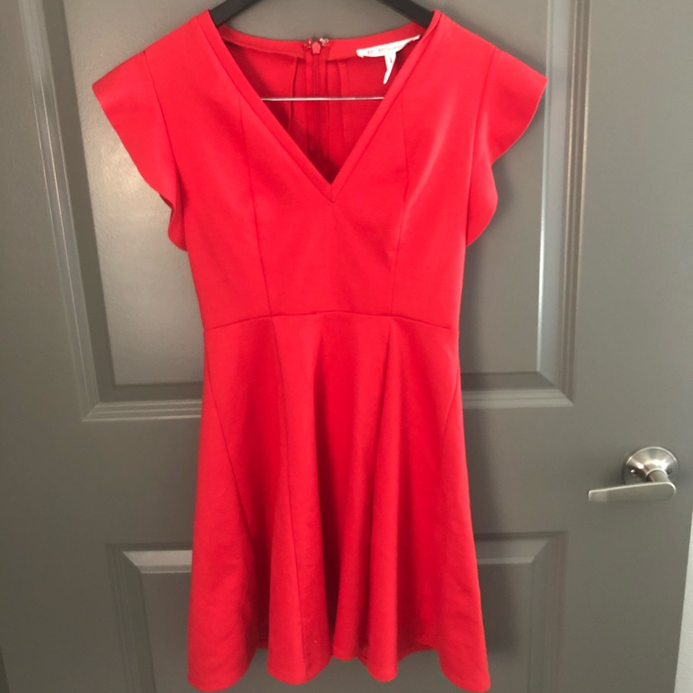 Red mini Dress, BCBG, short sleeve